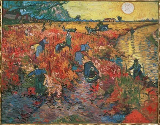 Der rote Weinberg in Arles