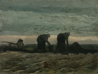 Zwei Frauen auf der Heide
