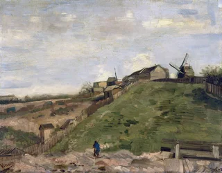 Blick auf den Hügel Montmartre mit dem Steinbruch