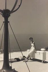 Paar an Bord des Kreuzfahrtschiffs 