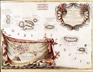 Ansicht des Archipels der Azoren im Atlantischen Ozean