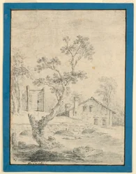 Landschaft mit Bauernhof