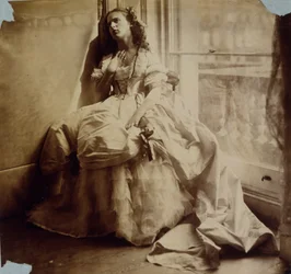 Studie eines Mädchens, das am Fenster sitzt, ca. 1855-65