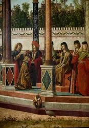 Zyklus des Lebens der Heiligen Ursula (bretonische Prinzessin). Dritte Episode: Die Rückkehr der Botschafter zum König von England (Detail)