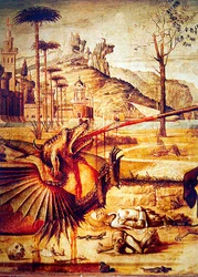 Detail von St. Georg tötet den Drachen