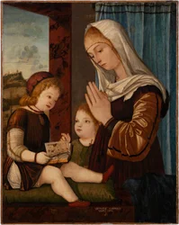 Madonna mit Kind und dem kleinen Johannes