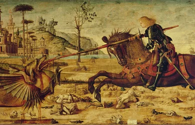 St. Georg tötet den Drachen, 1502-07 (Detail)