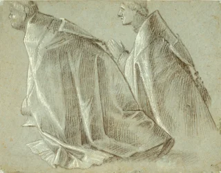 Studie von zwei knienden Klerikern (recto); Studie eines stehenden Jugendlichen (verso)