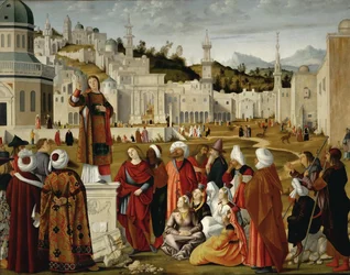 Die Predigt des heiligen Stephanus in Jerusalem