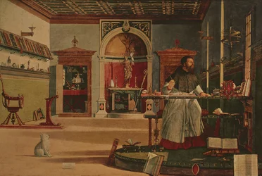 Vision des Hl. Augustinus (auch genannt Hl. Augustinus in seinem Studio)