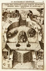 Hydraulische Maschine für eine Kanal- oder Flussschleuse, 1607