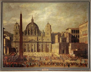 St. Peter in Rom. Fassade vor der Renovierung