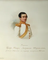 Porträt von Graf Pyotr Andreyevich Shuvalov (Aus dem Album der Kaiserlichen Leibgarde)