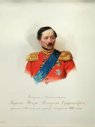 Porträt von General Baron Fyodor Petrovich von Offenberg (Aus dem Album der Kaiserlichen Leibgarde)