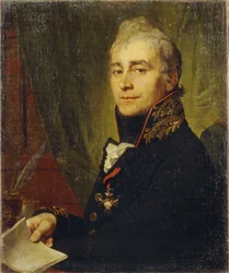 Porträt von Alexander Fedoseyevich Bestuzhev, 1761-1810, 1806