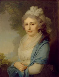 Porträt von Yelizaveta Ivanovna Neklyudova 1773-1796, geb. Levashova, 1798