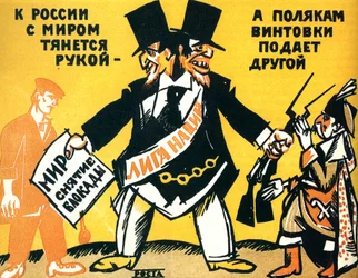 Satirisches Plakat über den Völkerbund, 1920.
