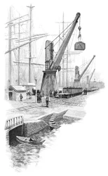 Kohleverladung in Newcastle, New South Wales, Australien, 1886