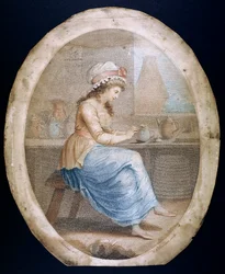 Das Staffordshire-Mädchen, spätes 18. - frühes 19. Jahrhundert