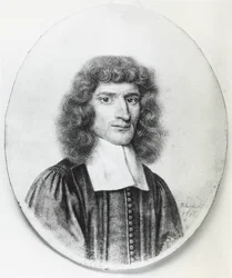 Porträt von Isaac Barrow (1630-1677), englischer christlicher Theologe und Mathematiker, Gravur