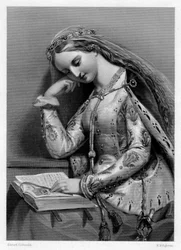 Elizabeth of York, Gemahlin von König Heinrich VII. von England, 19. Jahrhundert.