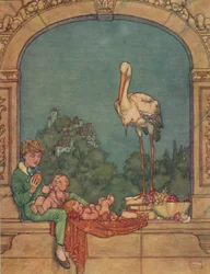 Wir werden ihm zwei Kleine bringen, einen Bruder und eine Schwester, um 1930