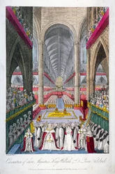 Krönung von Wilhelm IV. und Königin Adelaide in der Westminster Abbey, London, 1831
