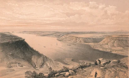 Die Nordseite des Hafens von Sebastopol, vom Hafen aus gesehen, 1856