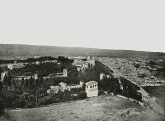 Die Stadt und die Alhambra, Granada, Spanien, 1895