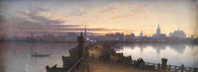 Köln von der Schiffsbrücke aus, 1890