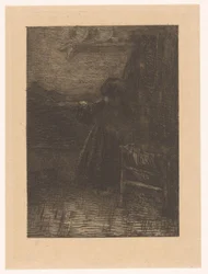 Mädchen bei der Spüle