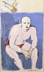 Sitzender Clown
