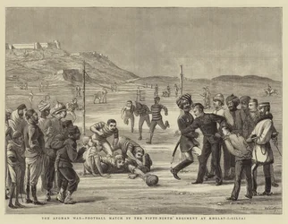 Der Afghanische Krieg, Fußballspiel des neunundfünfzigsten Regiments in Khelat-i-Gilzai