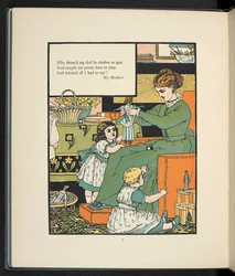 Eine Mutter mit ihren Kindern