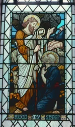 "Feed My Sheep" von Walter Crane (1845-1915)