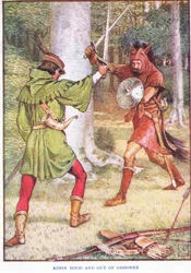Robin Hood und Guy von Gisborne, ca. 1920