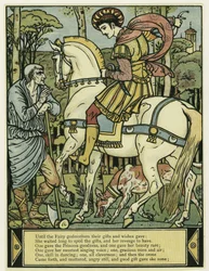 Der Prinz fragt nach dem Weg, aus dem Blue Beard Picture Book, veröffentlicht 1879