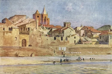 Albenga, vom Centa, Italien