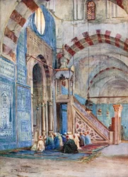 Innenraum der Blauen Moschee, Kairo