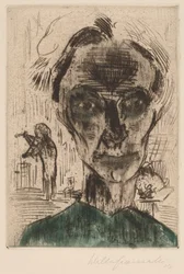 Mann in einem Raum, Selbstporträt, 1922-1923