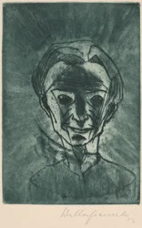 Lächelnder Kopf, Selbstporträt, 1923