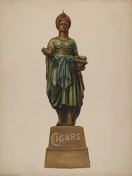 Zigarrenladen-Figur, um 1937