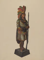 Zigarrenladen-Indianer, um 1936