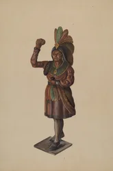 Zigarrenladen-Indianer, um 1936