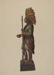 Indianer im Zigarrenladen, ca. 1936