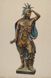 Zigarrenladen-Indianer, um 1938