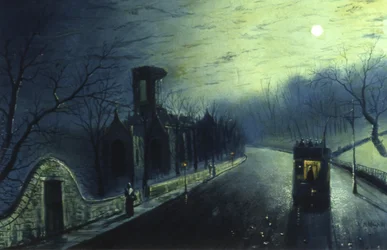Kirkstall Abbey im Mondlicht