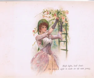 Halb Licht, halb Schatten, Illustration aus Tennyson Pictures, veröffentlicht von E P Dutton & Co, um 1900