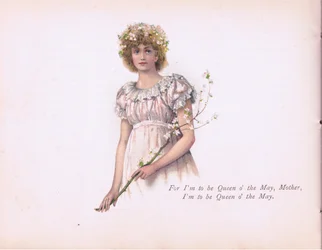 "Ich bin die Maikönigin, Mutter" (Illustration aus Tennyson Pictures)