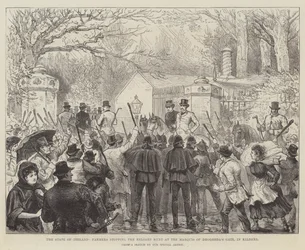 Der Zustand Irlands, Bauern stoppen die Reloare-Jagd am Tor des Marquis von Drogheda in Kildare